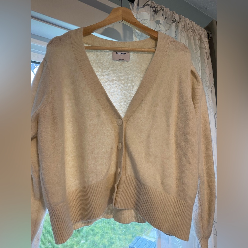 Cropped Cream Cardigan